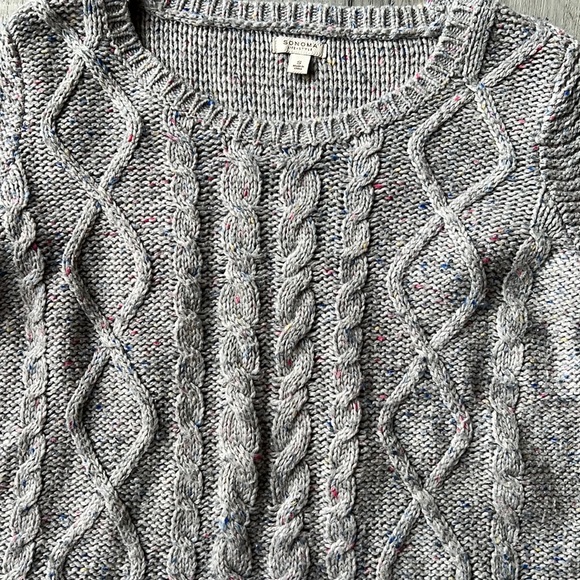 Sonoma Life + Style cable knit sweater size small - Picture 2 of 3
